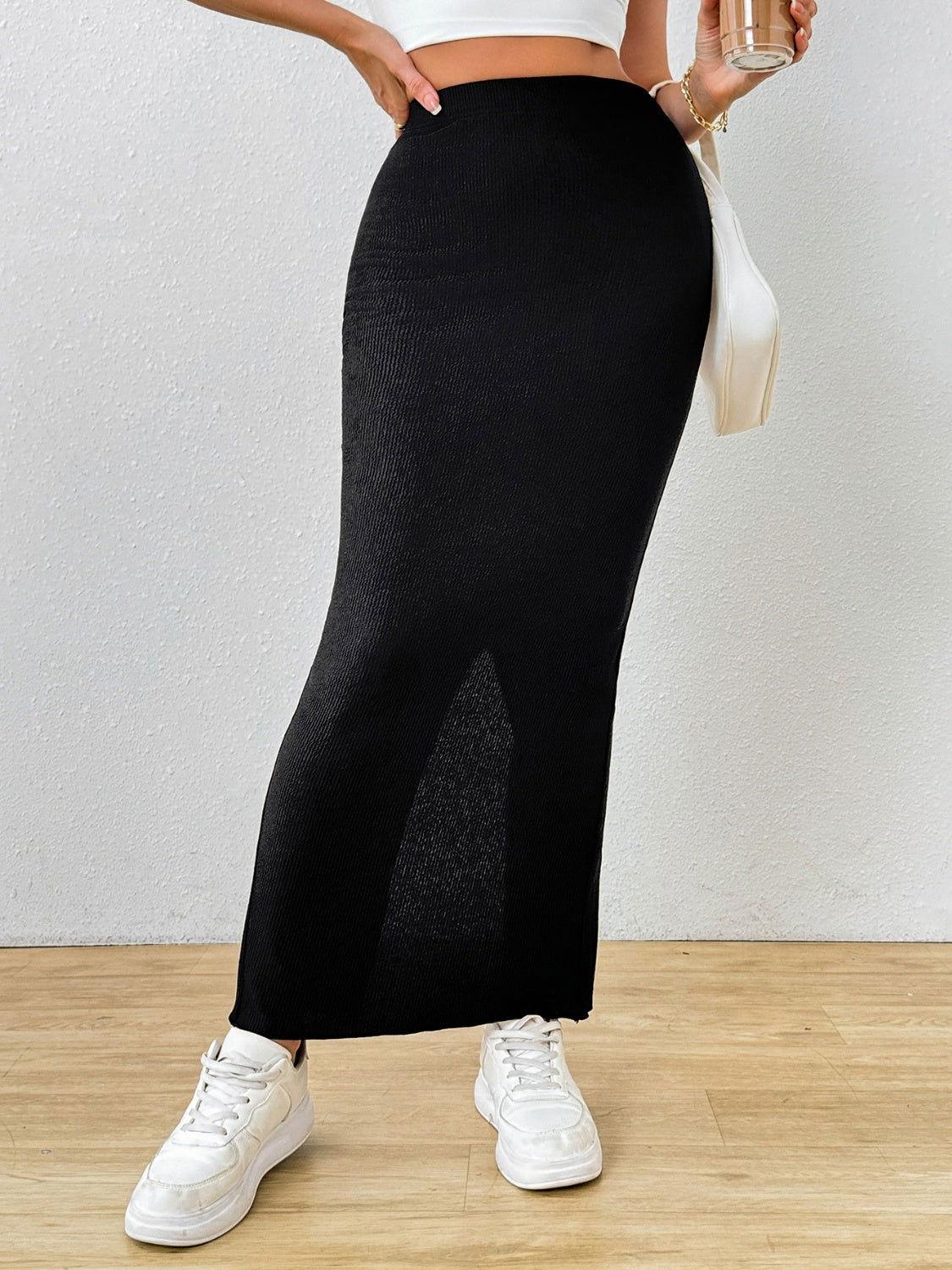 Slit Maxi Wrap Skirt - Clothes For Her Online Store