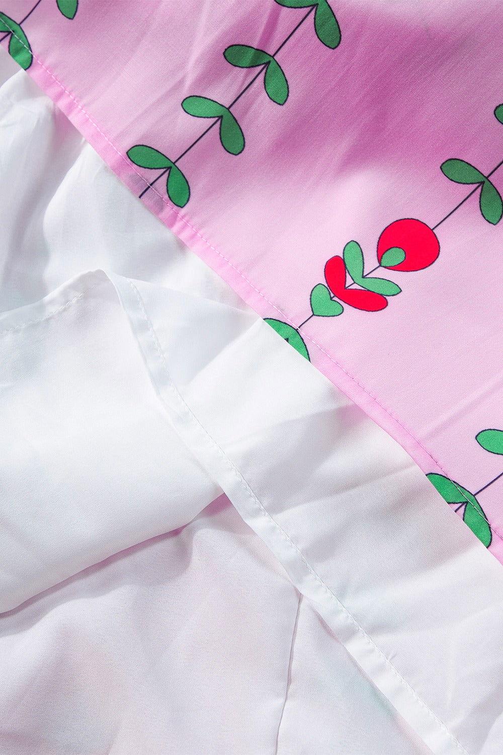Smocked Printed High Waist Skirt - Clothes For Her Online Store