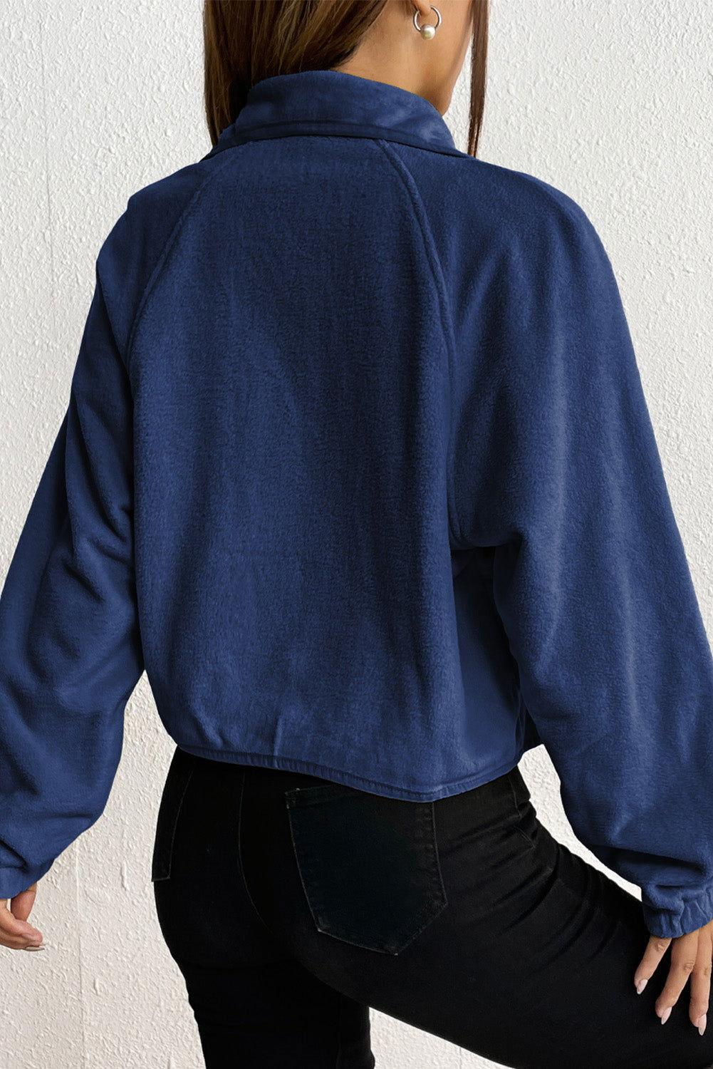 Snap Down Collared Jacket - Clothes For Her Online Store