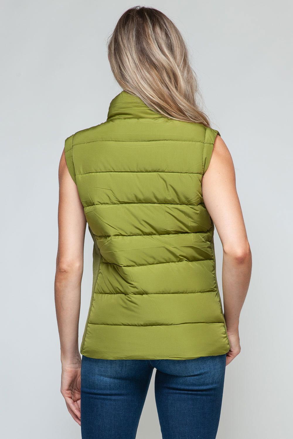 Snobbish Zip Up Turtleneck Vest with Pockets - Clothes For Her Online Store