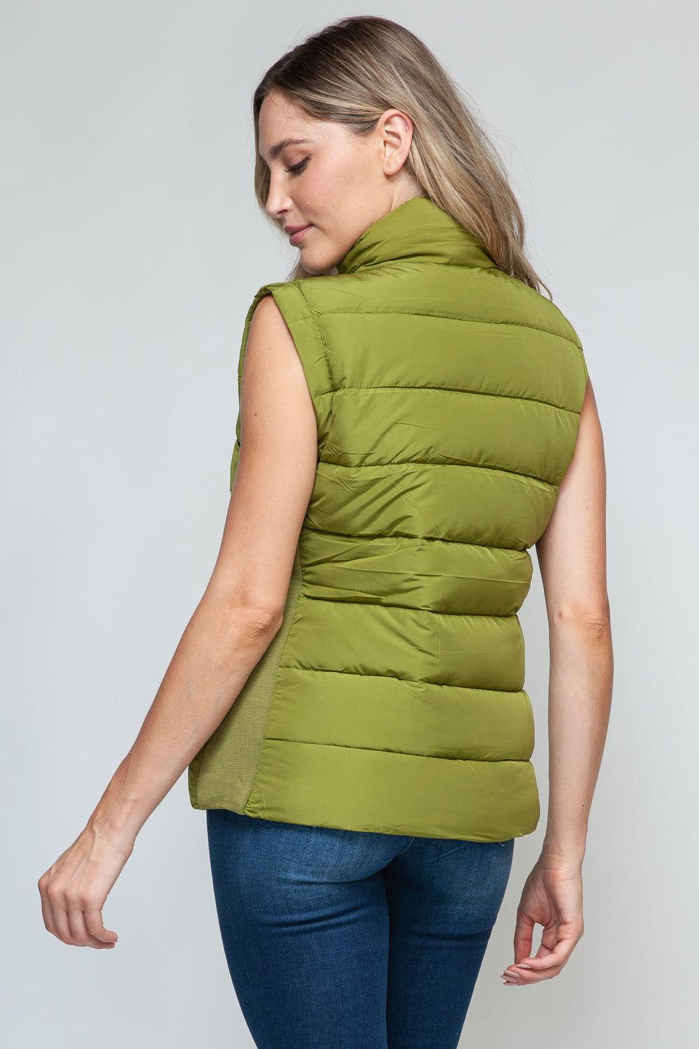 Snobbish Zip Up Turtleneck Vest with Pockets - Clothes For Her Online Store