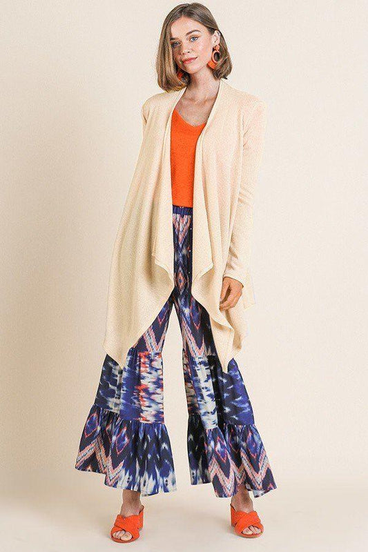 Soft Knit Long Sleeve Open Front Cardigan - Clothes For Her Online Store