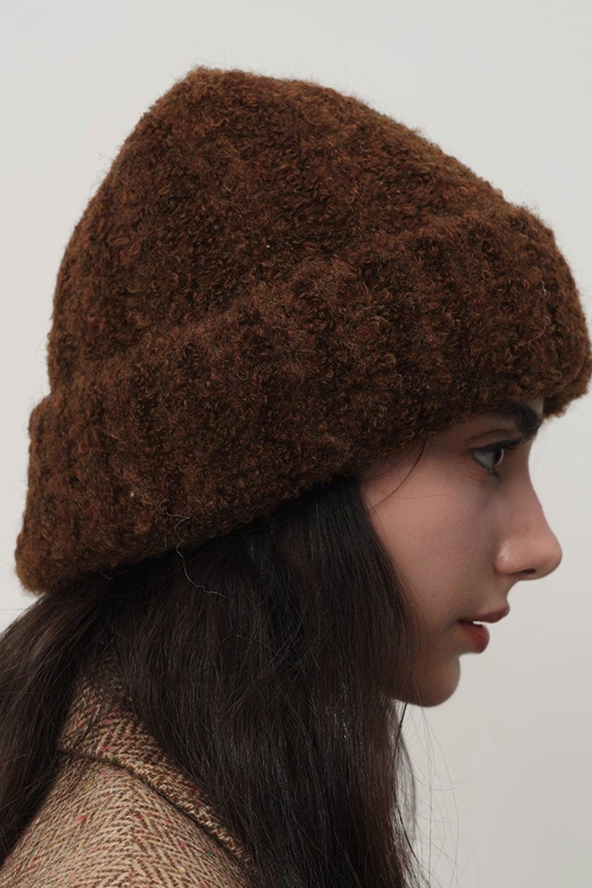 Solid Color Thermal Knit Hat - Clothes For Her Online Store