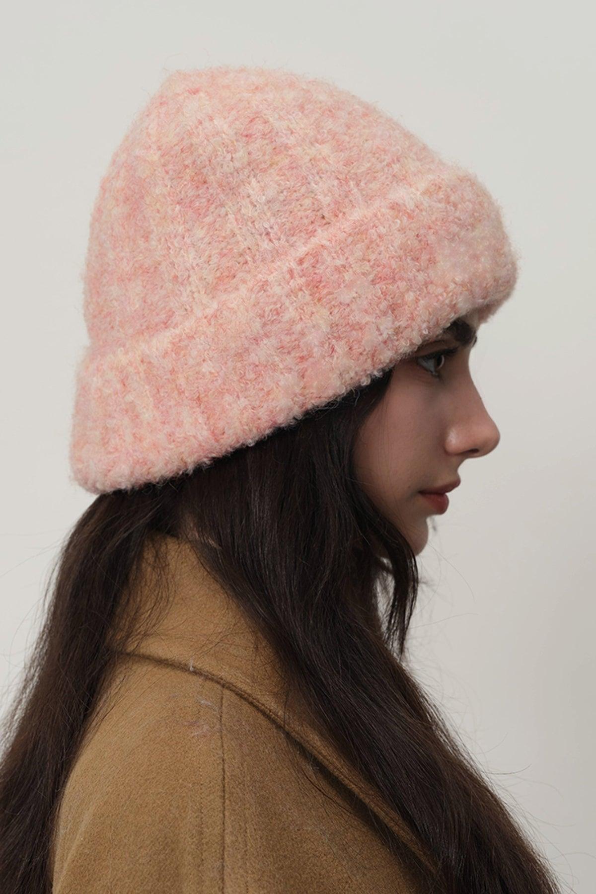 Solid Color Thermal Knit Hat - Clothes For Her Online Store