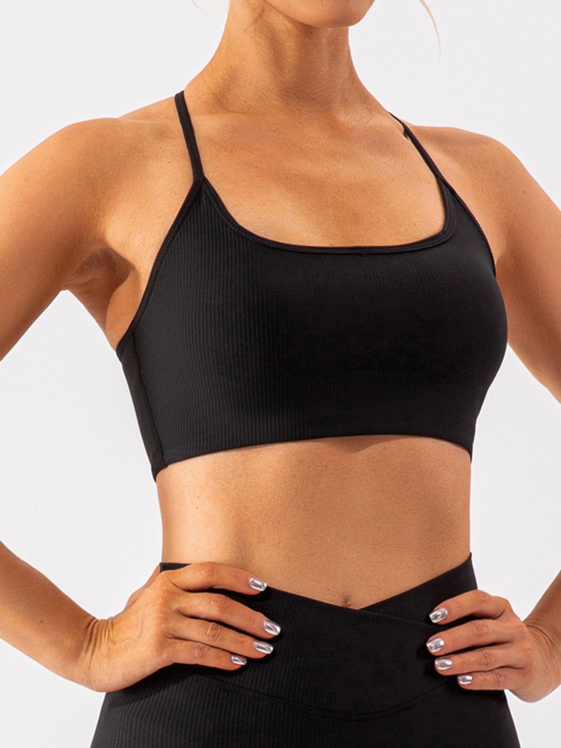 Spaghetti Strap Active Bra - Clothes For Her Online Store