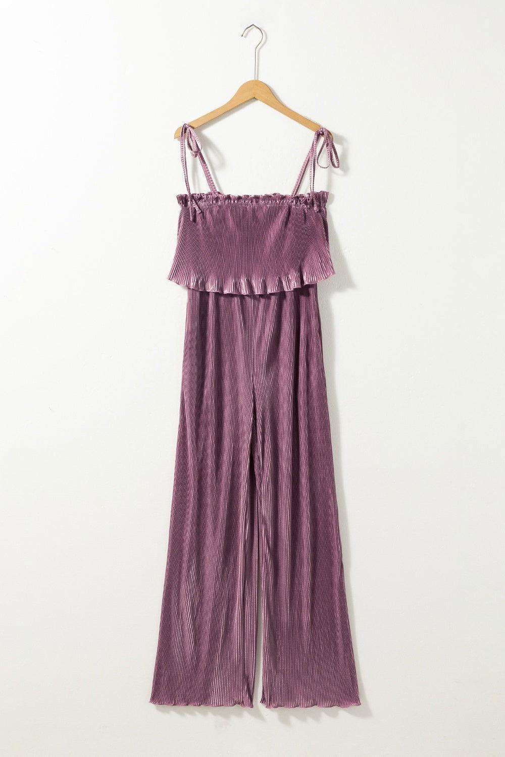 Square Neck Spaghetti Strap Jumpsuit - Clothes For Her Online Store