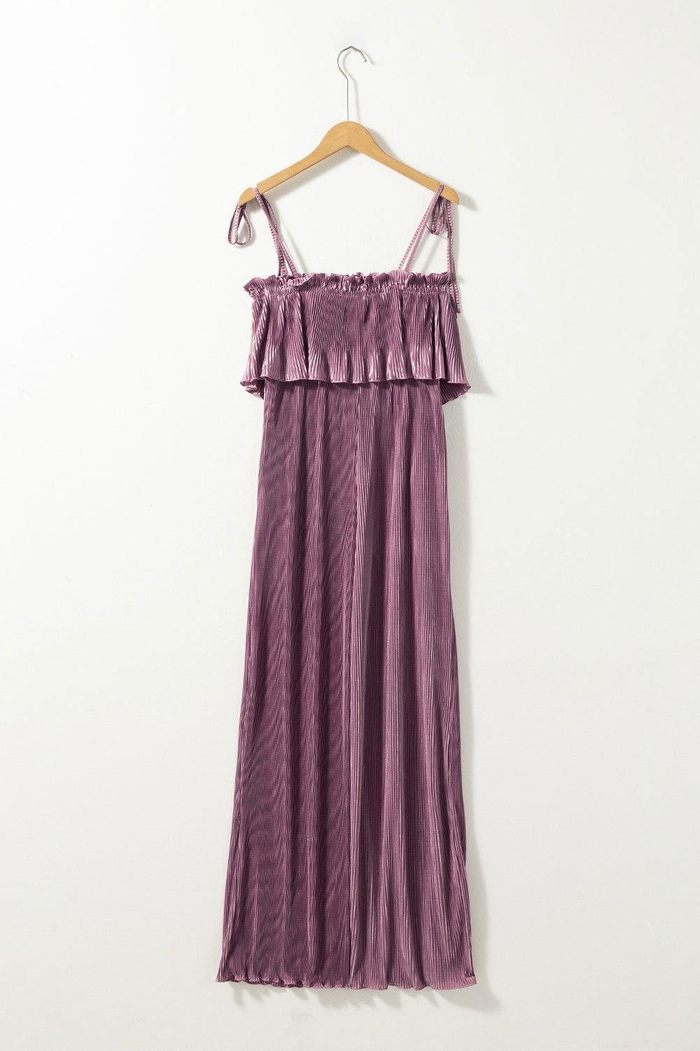 Square Neck Spaghetti Strap Jumpsuit - Clothes For Her Online Store