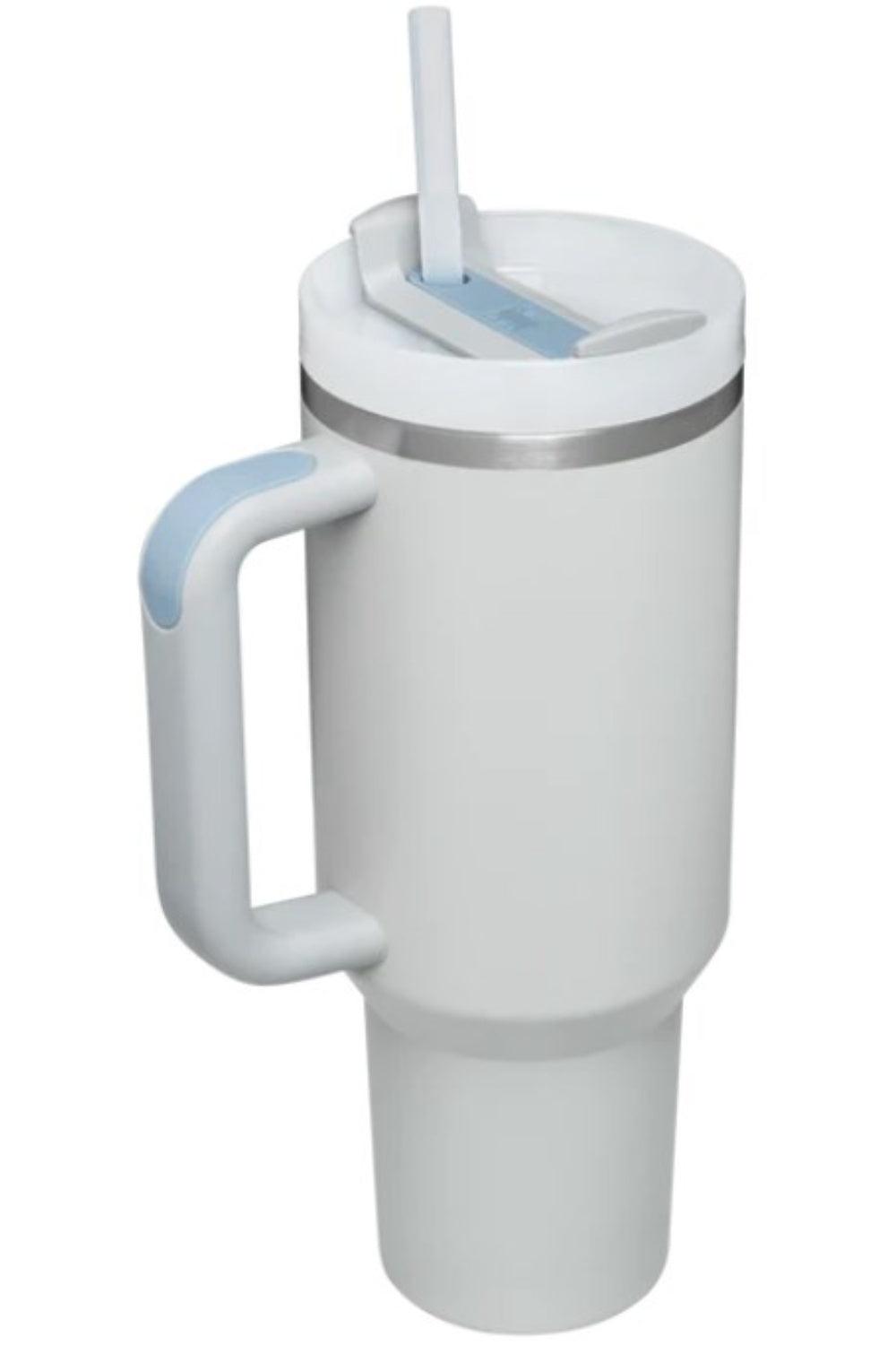 Stainless Steel Tumbler with Upgraded Handle and Straw - Clothes For Her Online Store