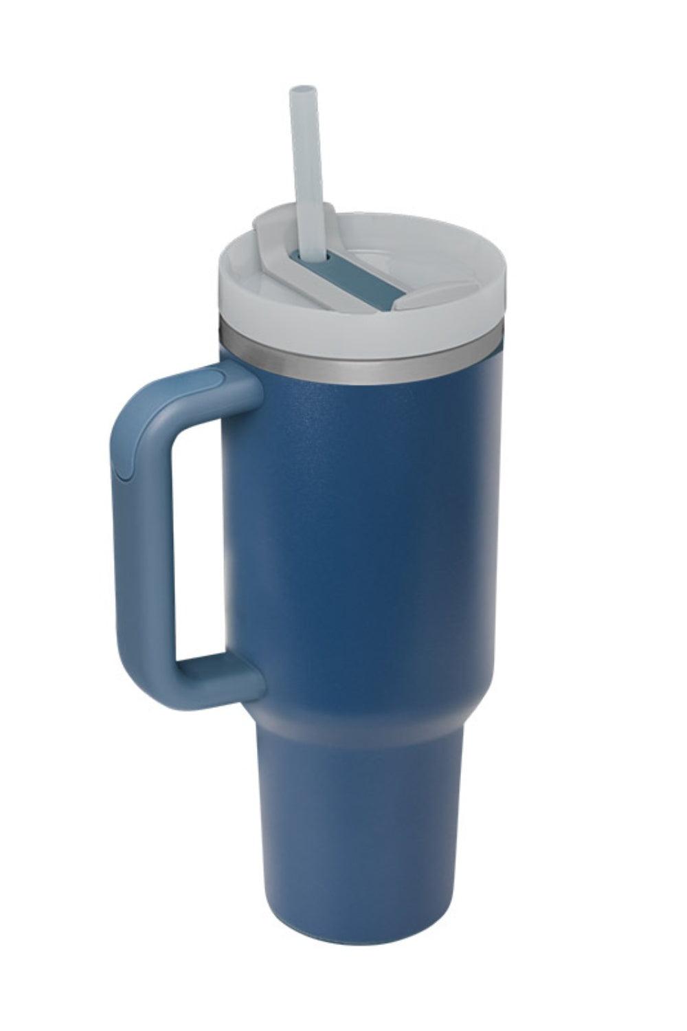 Stainless Steel Tumbler with Upgraded Handle and Straw - Clothes For Her Online Store