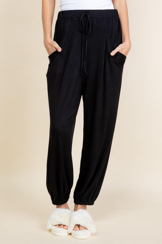 Super Lady Full Size Drawstring Elastic Waist Joggers with Pockets - Clothes For Her Online Store
