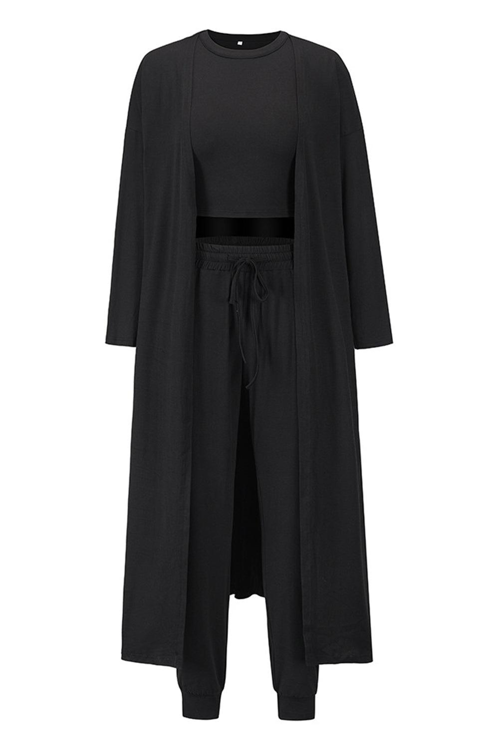 Tank, Pants, and Cardigan Set with Pockets - Clothes For Her Online Store
