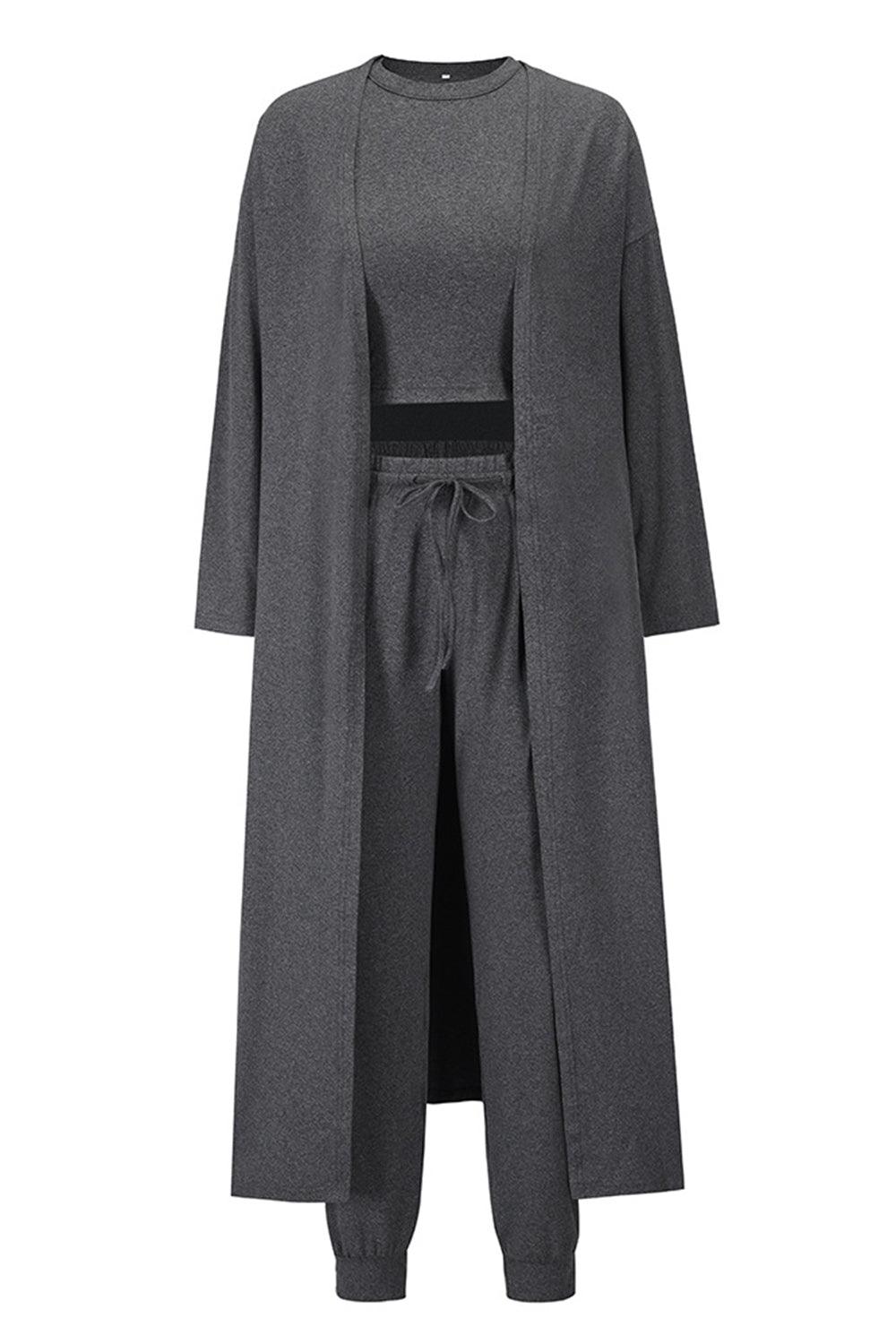 Tank, Pants, and Cardigan Set with Pockets - Clothes For Her Online Store