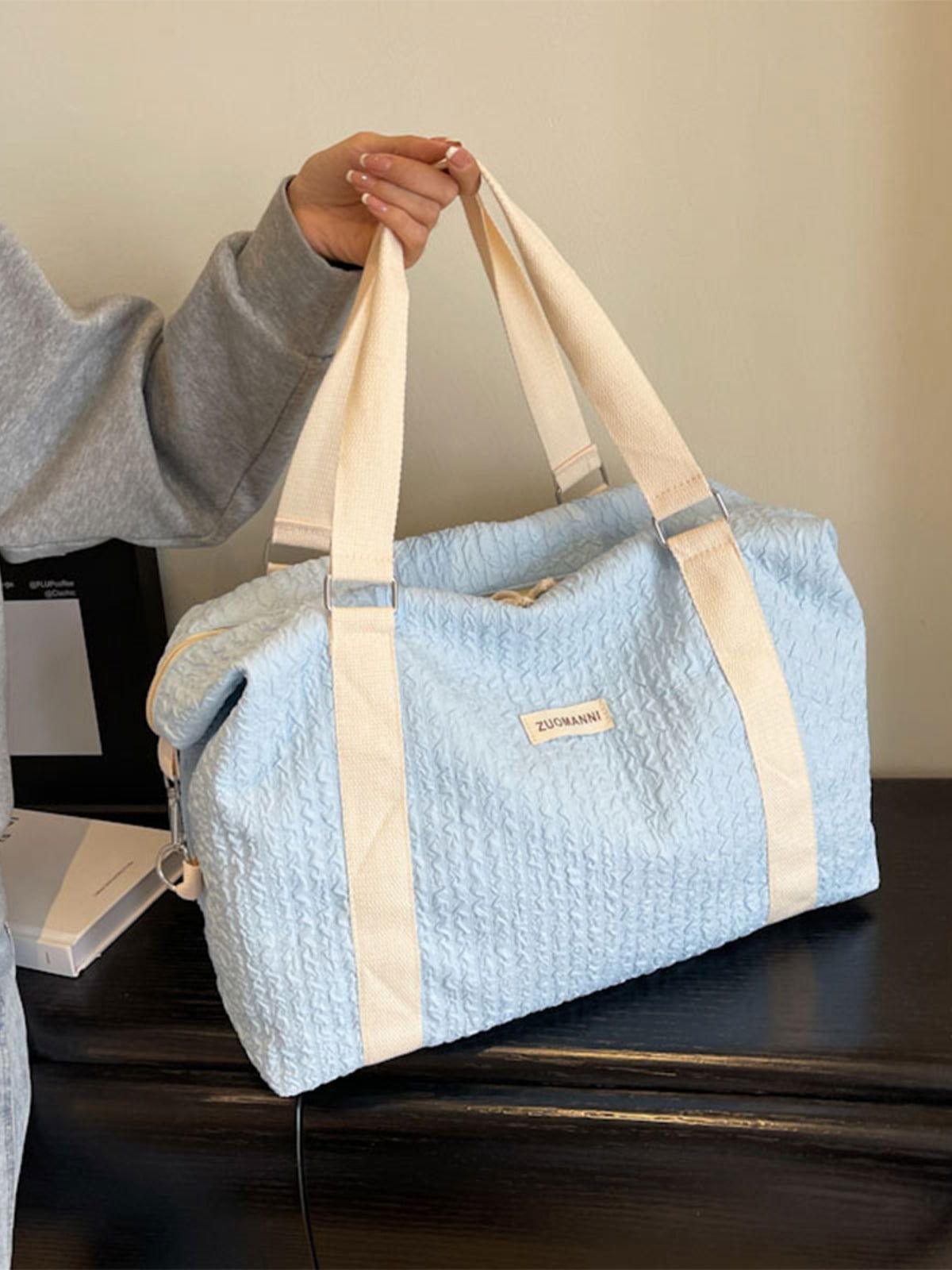 Texture Oxford Cloth Travel Bag - Clothes For Her Online Store