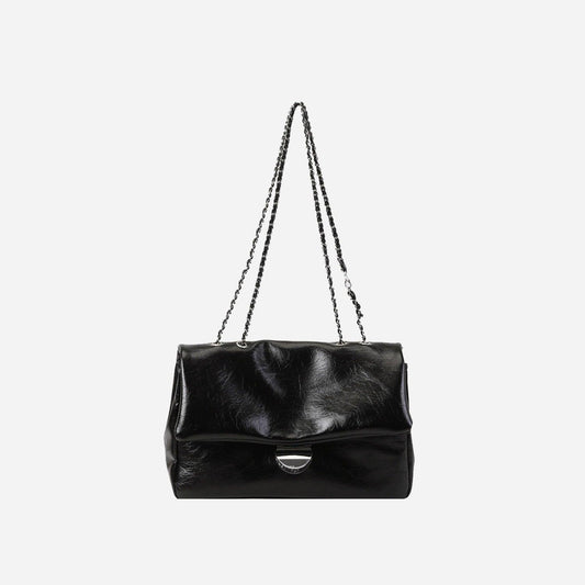 Textured PU Leather Shoulder Bag - Clothes For Her Online Store