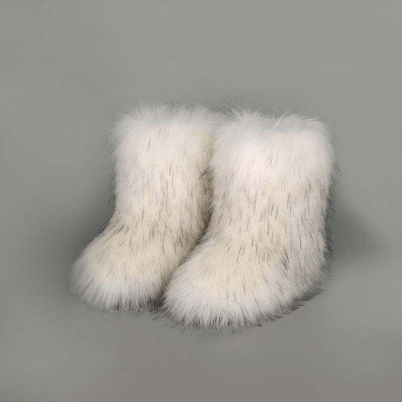 Thermal Fuzzy Platform Boots - Clothes For Her Online Store