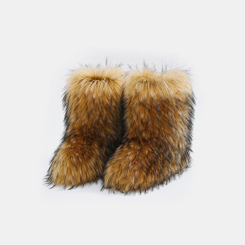 Thermal Fuzzy Platform Boots - Clothes For Her Online Store