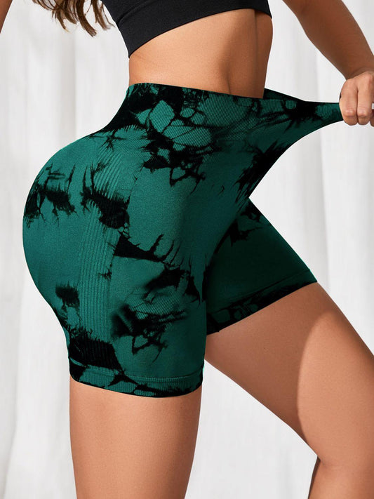 Tie-Dye High Waist Active Shorts - Clothes For Her Online Store