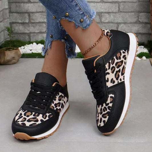 Tied Printed PU Leather Athletic - Clothes For Her Online Store