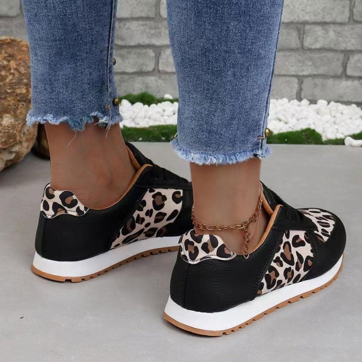 Tied Printed PU Leather Athletic - Clothes For Her Online Store