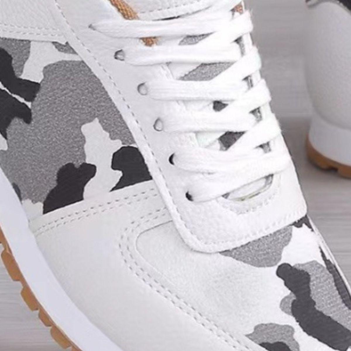 Tied Printed PU Leather Athletic - Clothes For Her Online Store