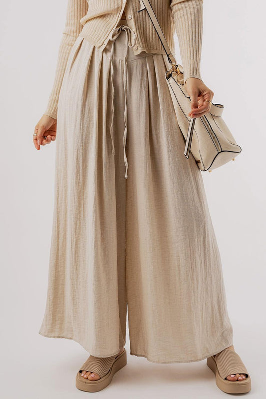 Tied Wide Leg Pants - Clothes For Her Online Store