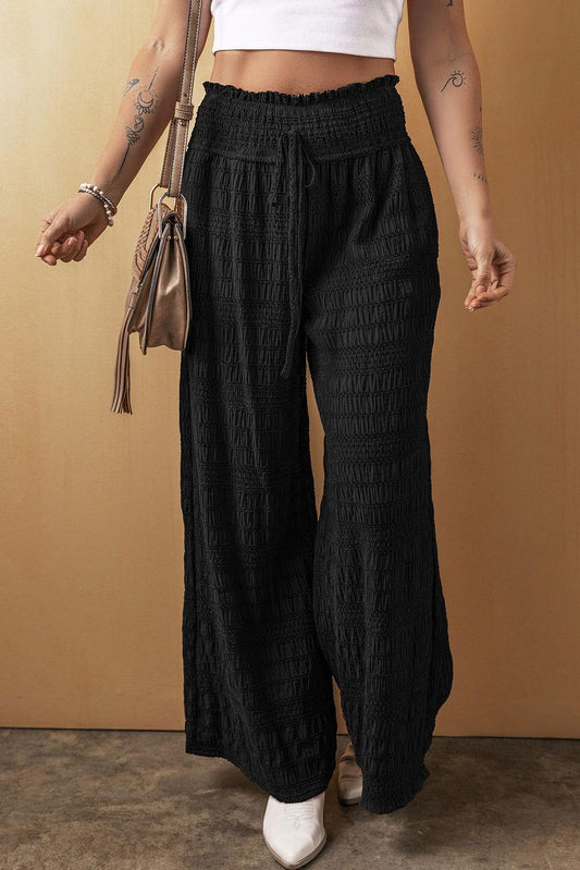 Tied Wide Leg Pants - Clothes For Her Online Store