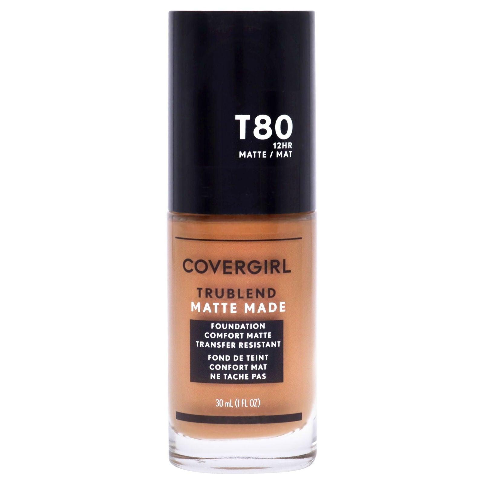 TruBlend Matte Made Liquid Foundation - T80 Toasted Caramel by CoverGirl for Women - 1 oz Foundation - Clothes For Her Online Store