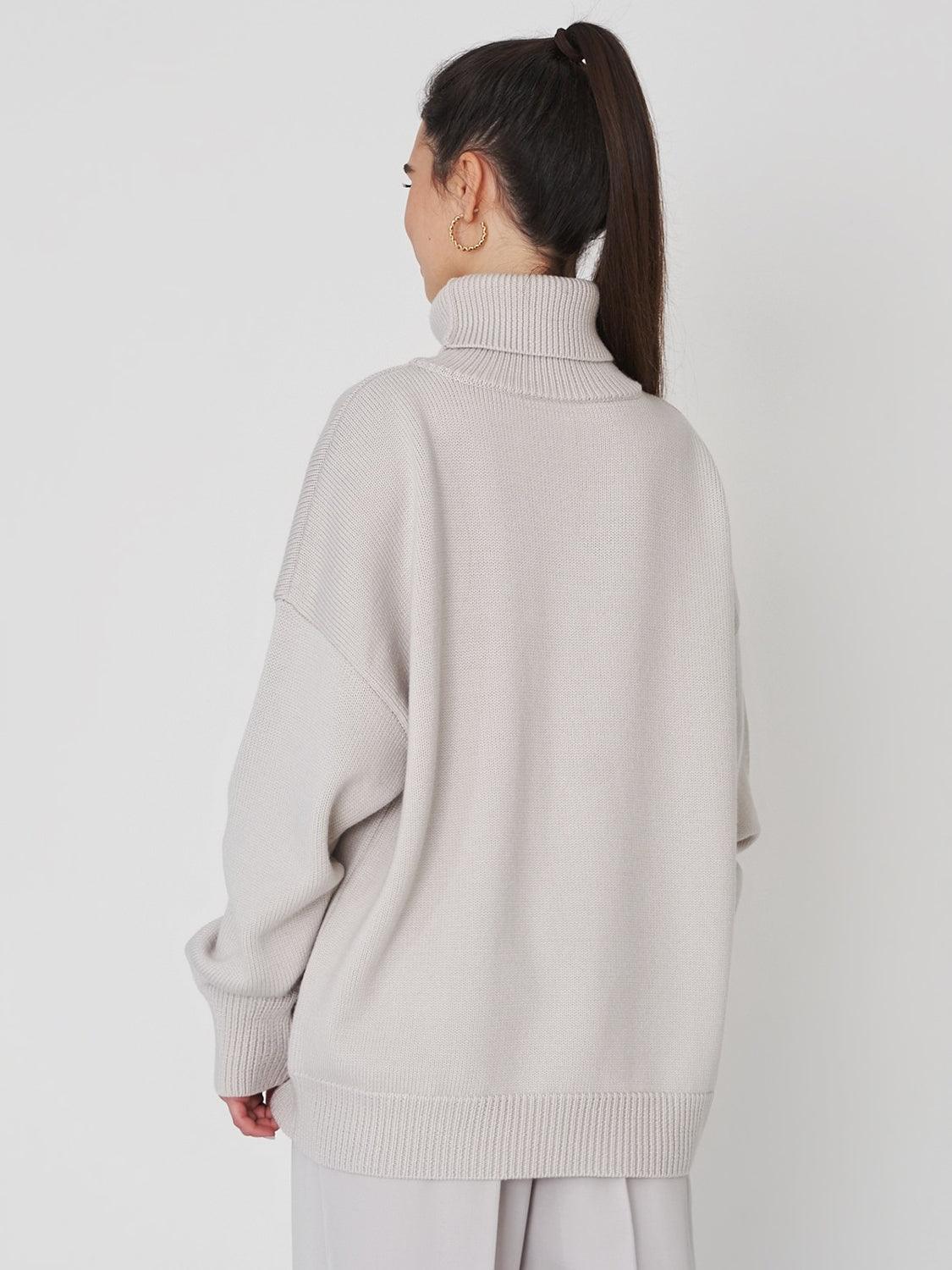 Turtleneck Long Sleeve Sweater - Clothes For Her Online Store