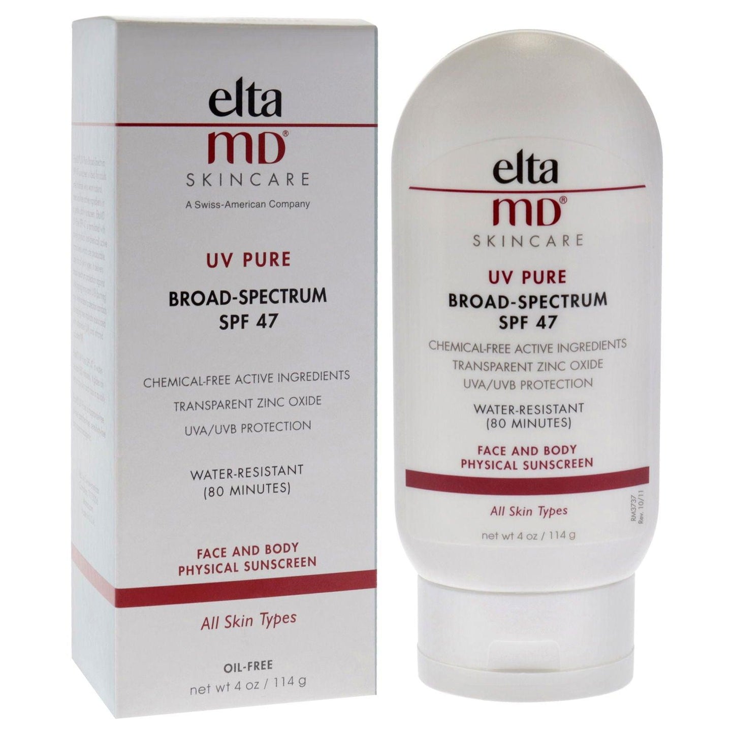 UV Pure Face and Body Physical Sunscreen SPF 47 by EltaMD for Unisex - 4 oz Sunscreen - Clothes For Her Online Store