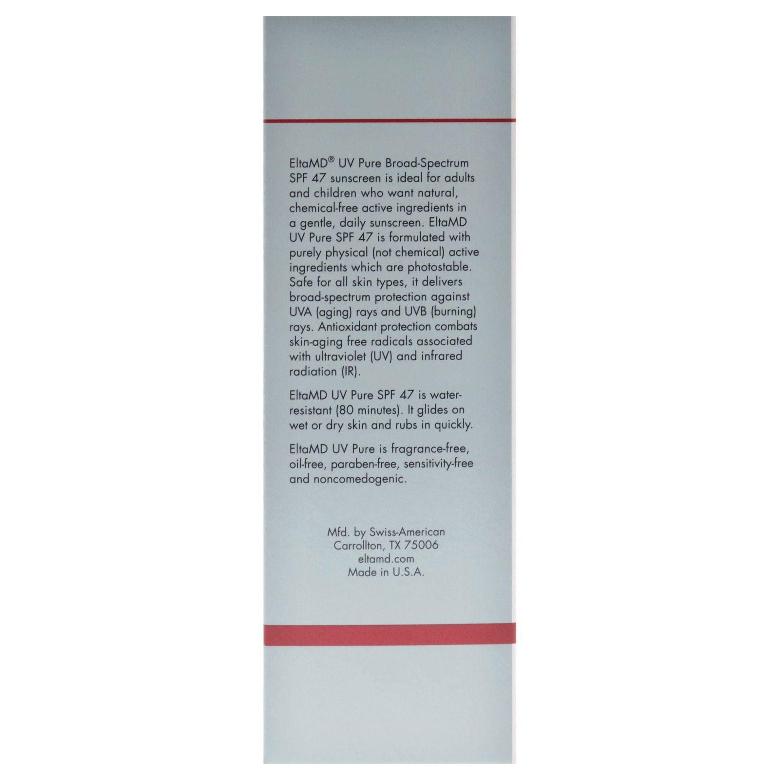 UV Pure Face and Body Physical Sunscreen SPF 47 by EltaMD for Unisex - 4 oz Sunscreen - Clothes For Her Online Store