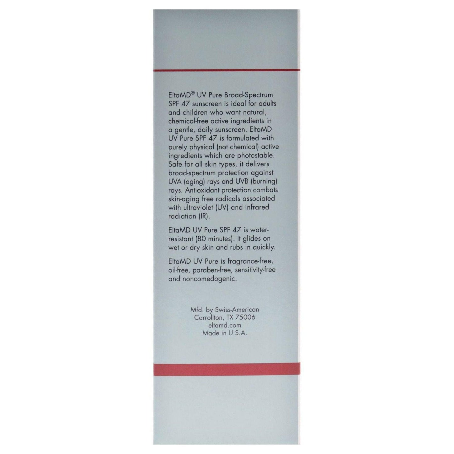 UV Pure Face and Body Physical Sunscreen SPF 47 by EltaMD for Unisex - 4 oz Sunscreen - Clothes For Her Online Store