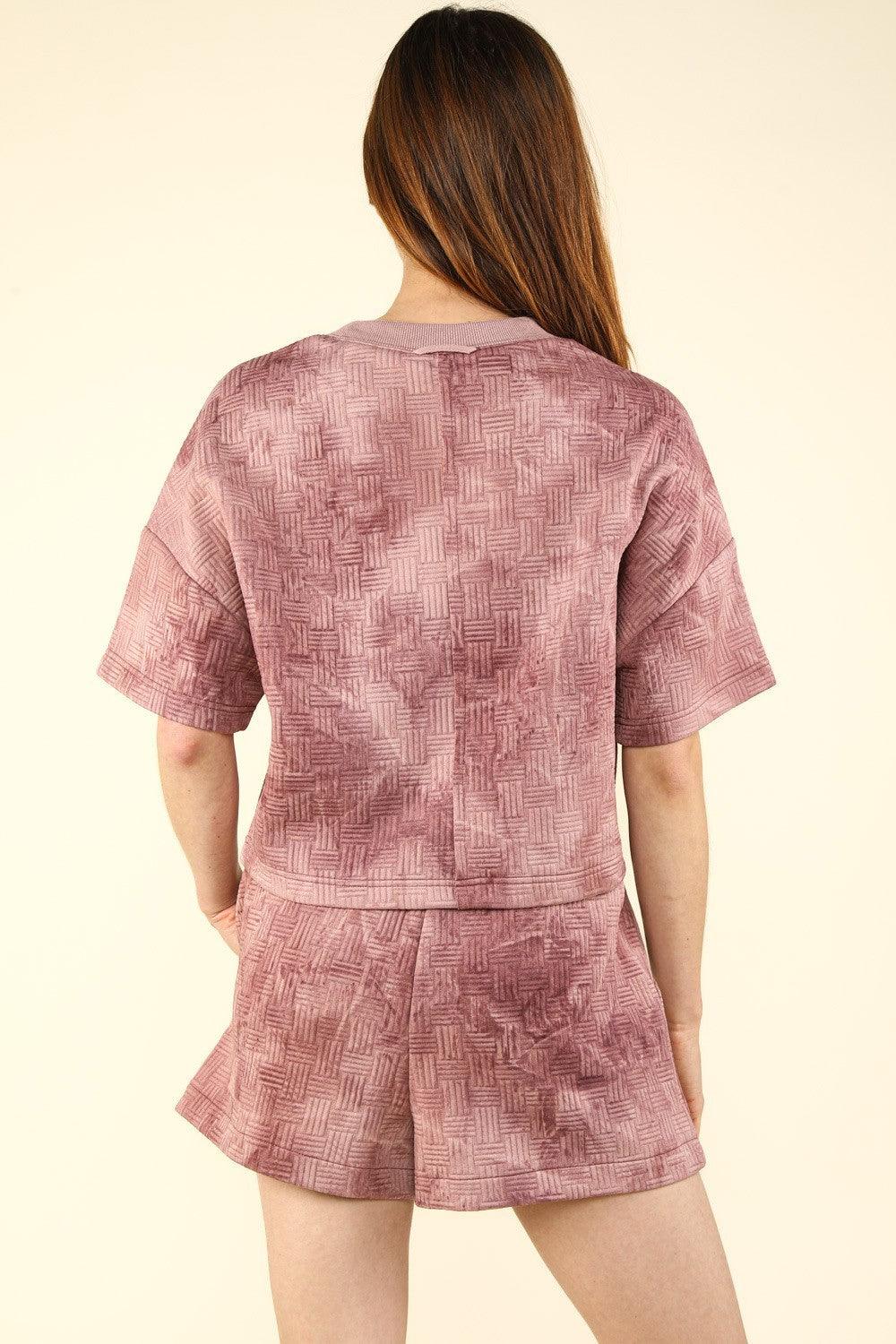 VERY J Quilted Washed Crop Top and Shorts Set - Clothes For Her Online Store