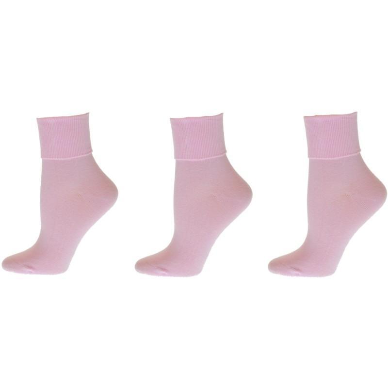 Turn Cuff Organic Cotton Seamless Toe 3 pair Pack | No Toe Seam Socks