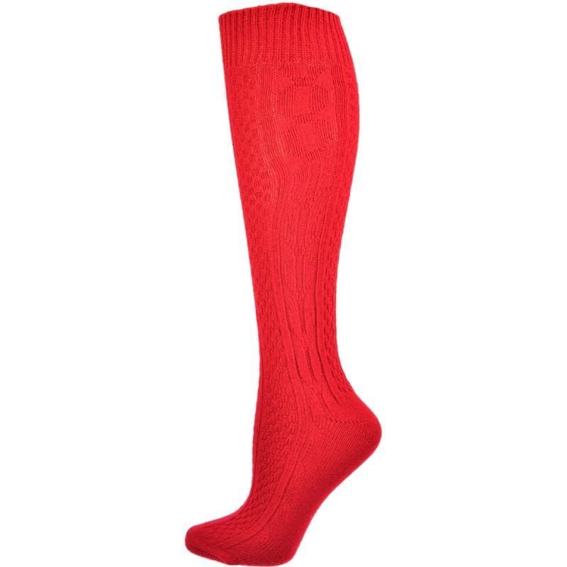 Classic Cable Knit Acrylic Knee High Socks 3 Pair Packs