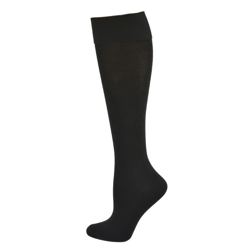 Classic Flat knit Opaque Nylon Knee High Socks 3 Pair Pack