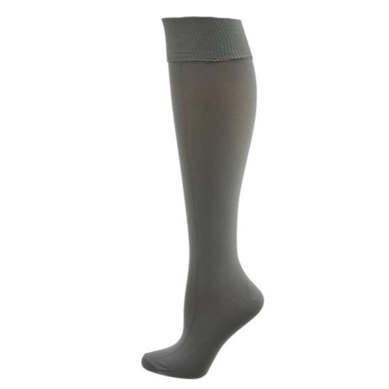 Classic Flat knit Opaque Nylon Knee High Socks 3 Pair Pack