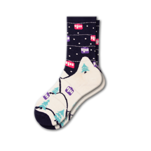 Holiday Theme Novelty Cotton Crew Socks