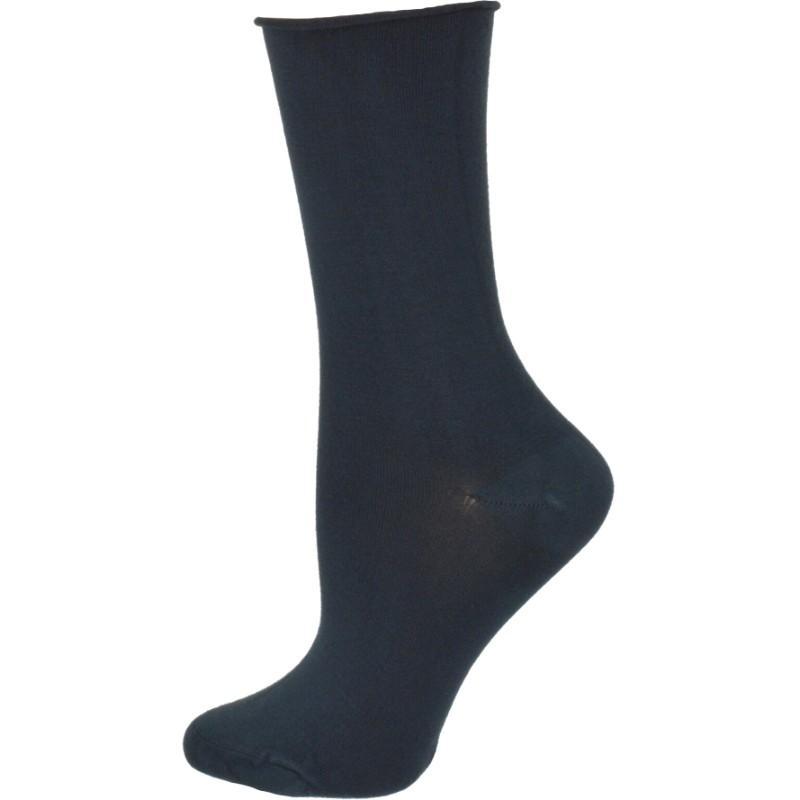 Rayon from Bamboo Roll Top Mid-Calf Crew Socks 3 Pair Pack