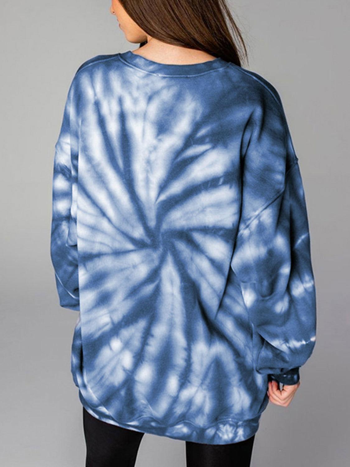 WEEKEND LOVER Graphic Tie-Dye Sweatshirt - Clothes For Her Online Store