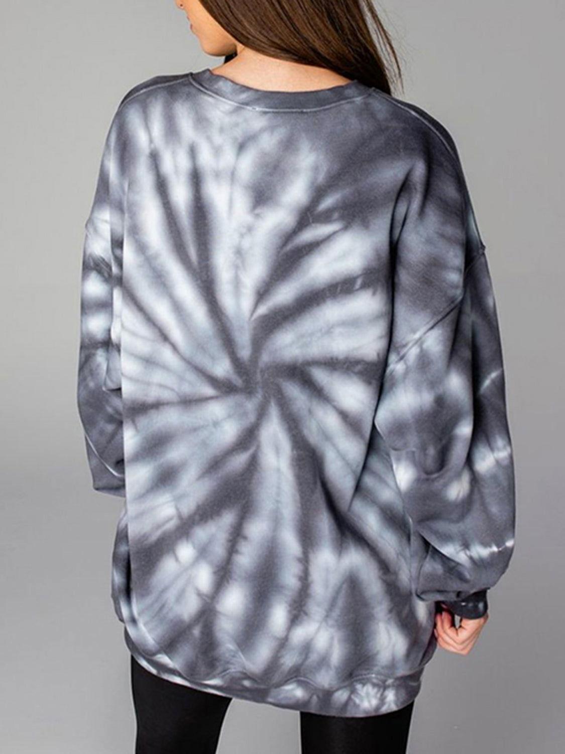 WEEKEND LOVER Graphic Tie-Dye Sweatshirt - Clothes For Her Online Store
