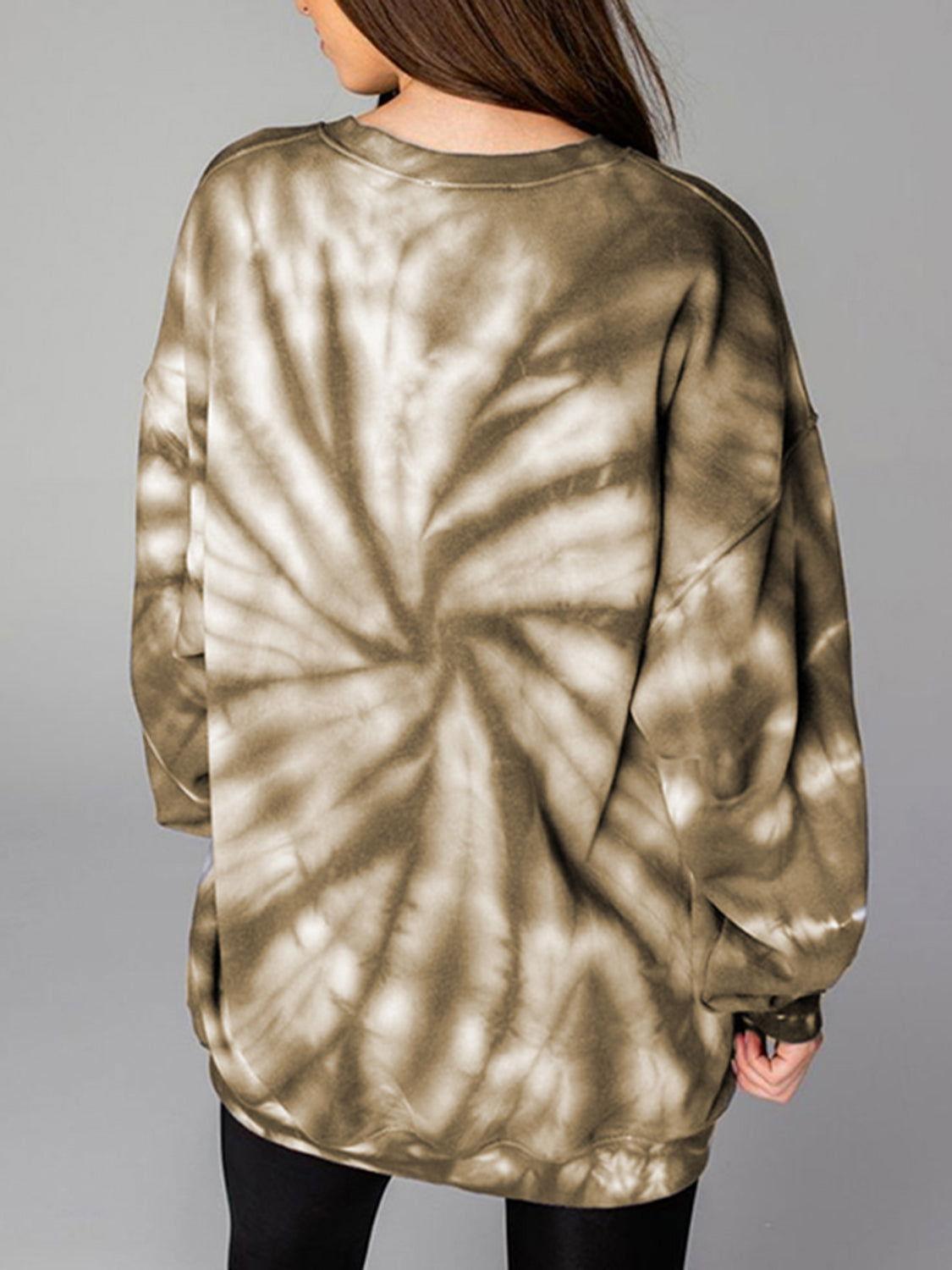 WEEKEND LOVER Graphic Tie-Dye Sweatshirt - Clothes For Her Online Store