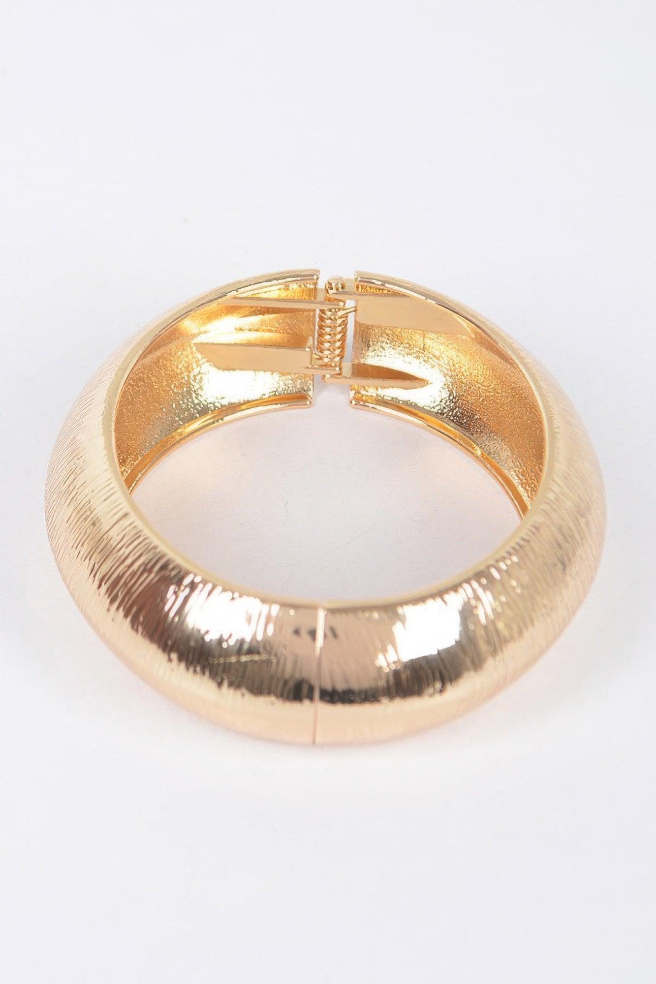 Textured Metal Bangle Bracelet