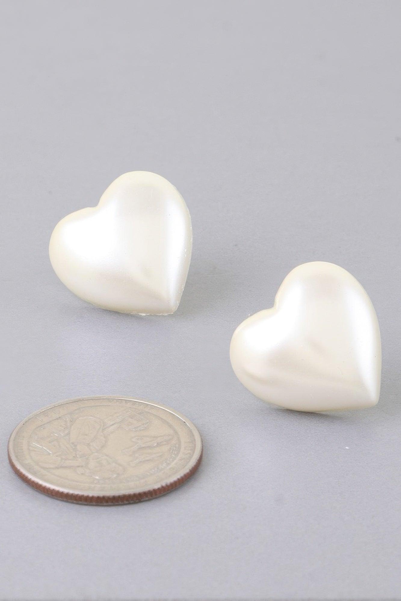Luminous Heart Stud Earrings - Clothes For Her Online Store