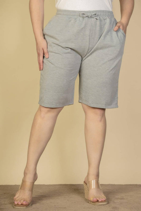 Plus Size French Terry Bermuda Shorts - Clothes For Her Online Store