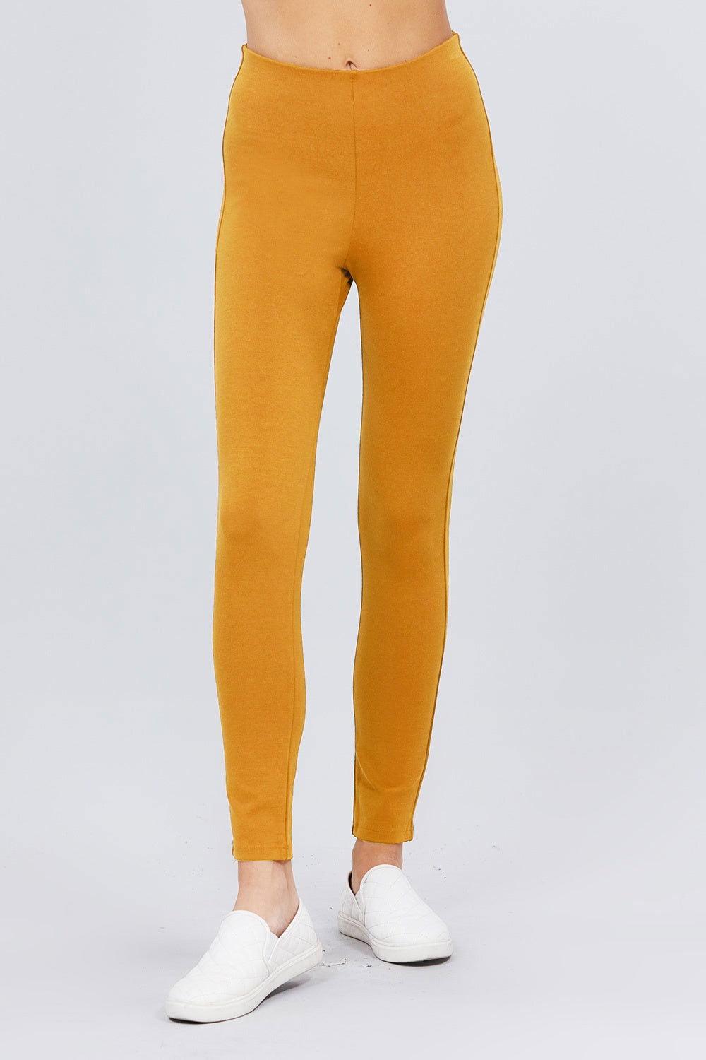 Waist Elastic Band Ponte Pants - Clothes For Her Online Store