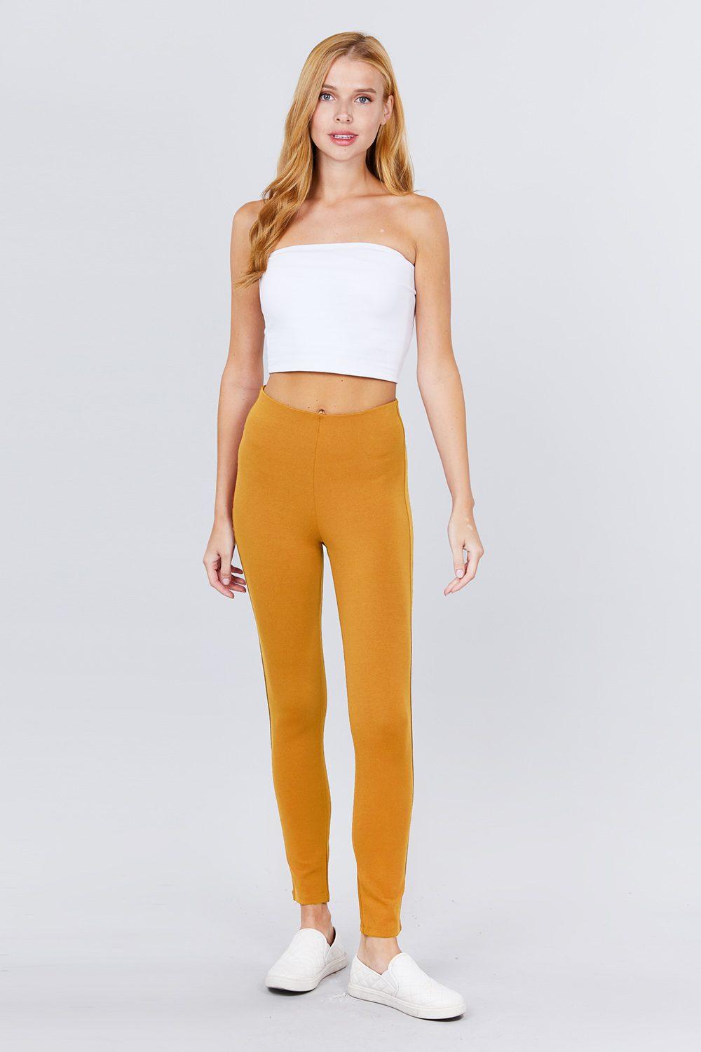 Waist Elastic Band Ponte Pants - Clothes For Her Online Store