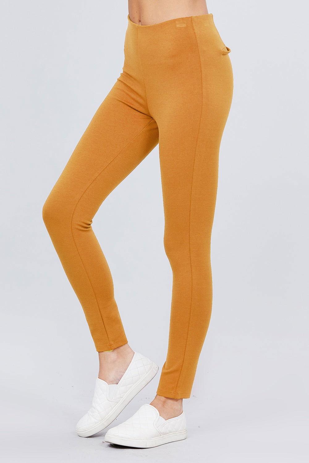 Waist Elastic Band Ponte Pants - Clothes For Her Online Store