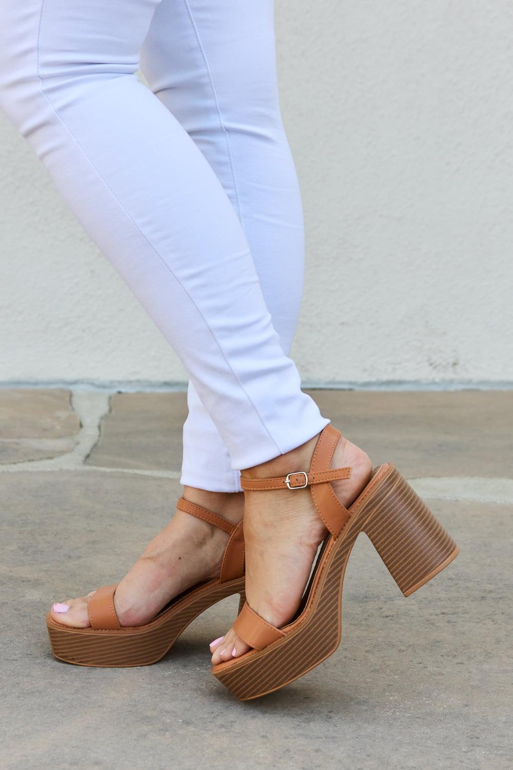 Weeboo Feel It Platform Heel Sandals - Clothes For Her Online Store