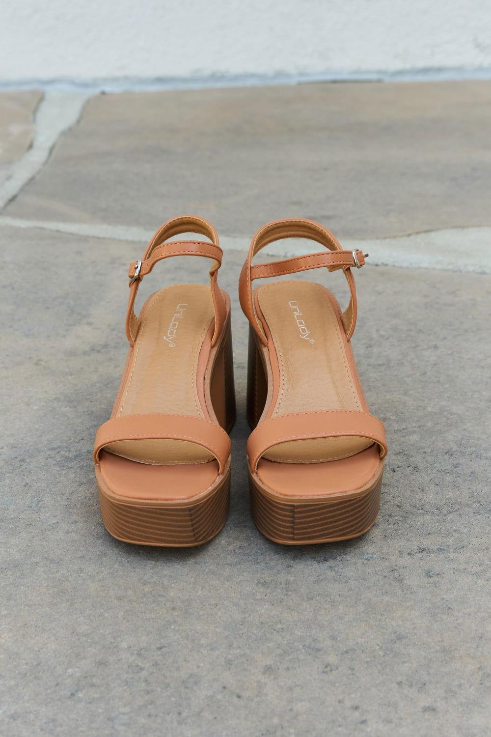 Weeboo Feel It Platform Heel Sandals - Clothes For Her Online Store