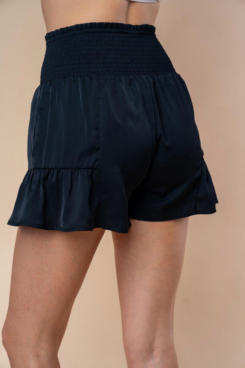 White Birch Full Size High Waisted Smocked Shorts - Clothes For Her Online Store